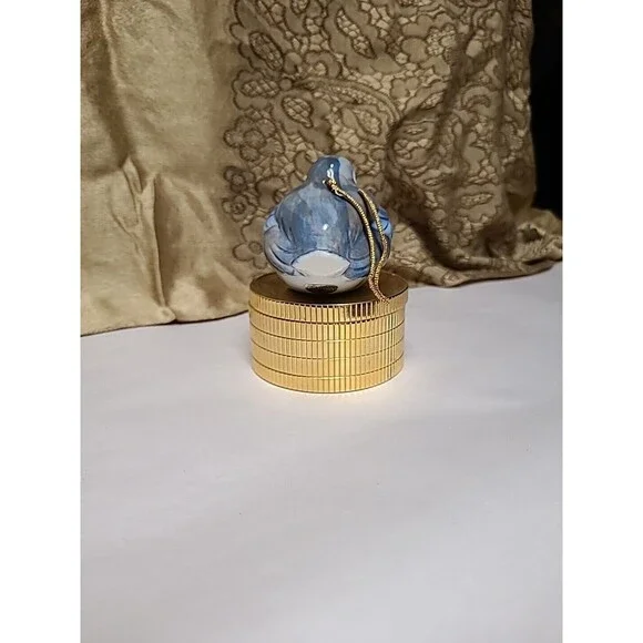 Takahashi Blue Bird Hanging Potpourri Ceramic Figurine Takahashi Japan 3 In - Picture 5 of 8